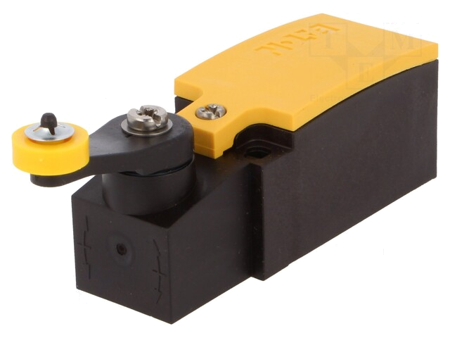 Eindschakelaar; hendel R 27mm, roller van kunststof Ø14mm Eindschakelaar; hendel R 27mm, roller van kunststof Ø14mm